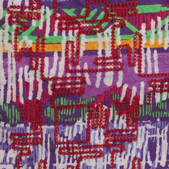 Robert Graham Purple White Geometric Modal Cotton Polyester Short Sleeve Large - Picture 14 of 16